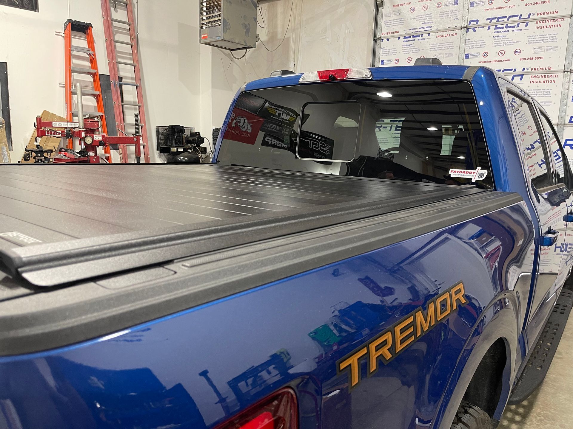Blue truck with 
