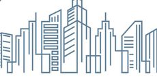 A line drawing of a city skyline with a lot of buildings. A line drawing of a city skyline with a lot of buildings.
