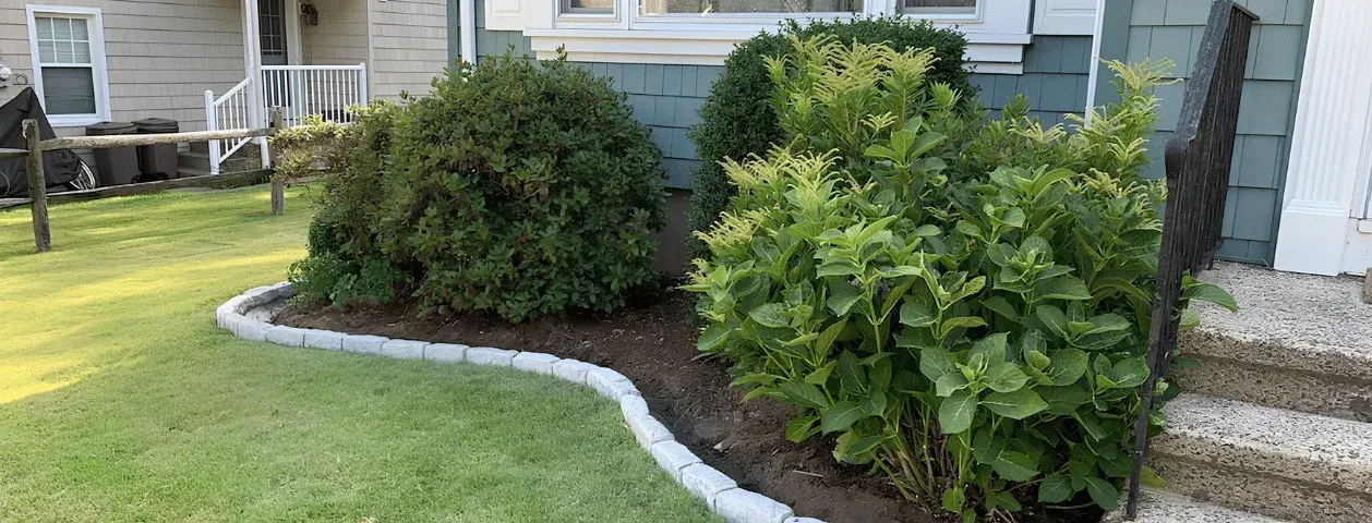 Belgian Block Planting Bed Border Installation in Easton, CT