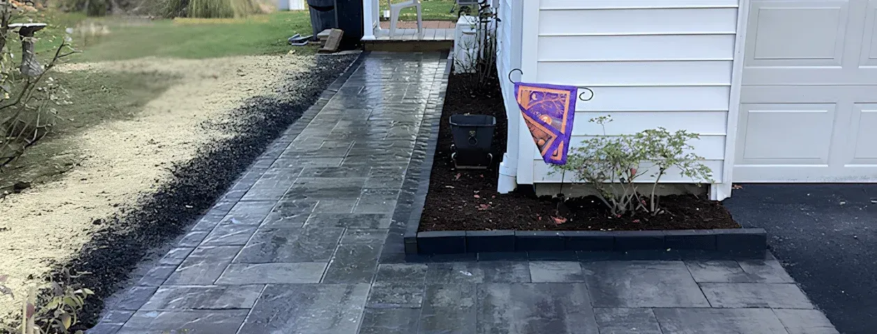 Professional Walkway Design & Lawn Restoration Project in Stratford, CT