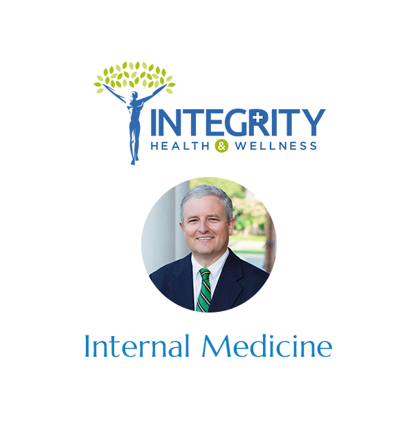 Integrity Health & Wellness logo with a doctor portrait and the text “Internal Medicine”