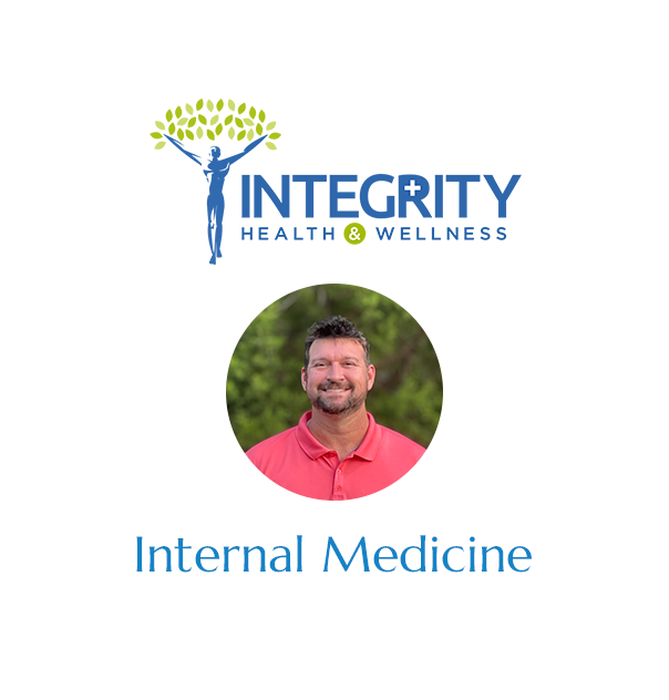 Integrity Health & Wellness logo with circular headshot and “Internal Medicine” text