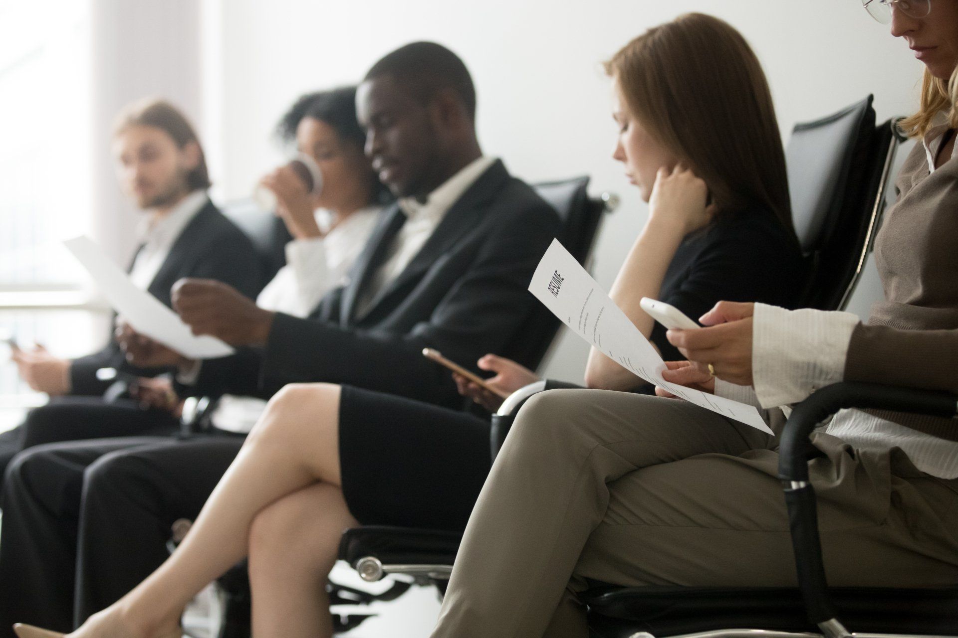 Applicants waiting for interview