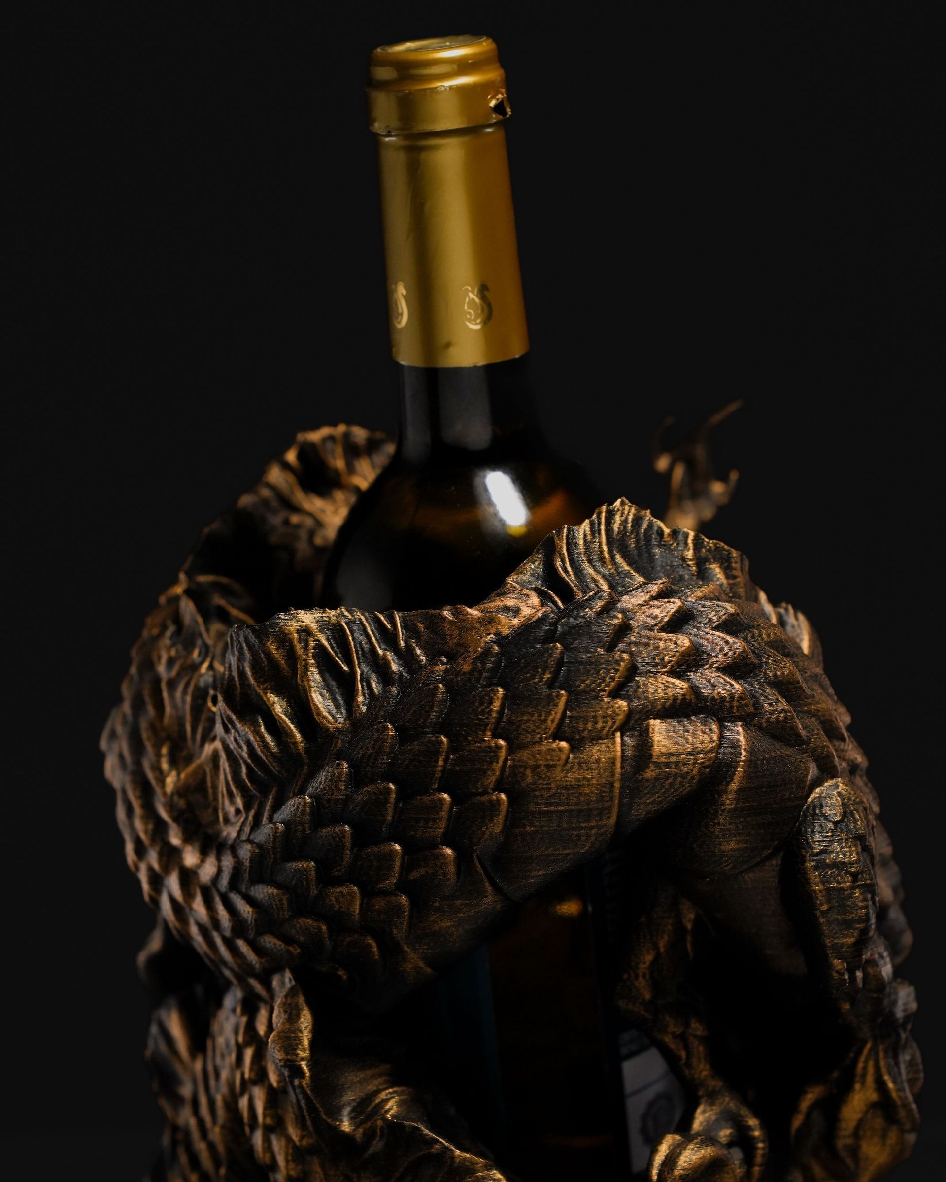 Hand painted Chinese Dragon Wine Holder