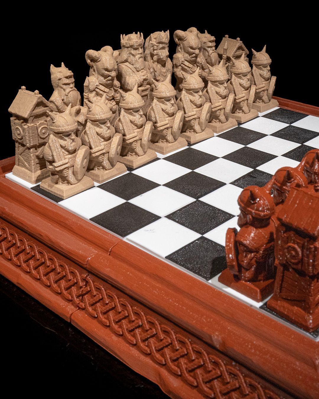Nordic Themed Chess Set | Norse | Vikings | Fantasy Game | Handmade Chess Set