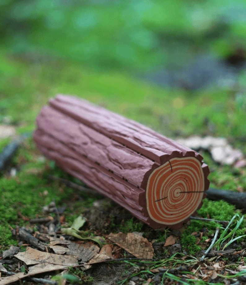 Forest Chess Set - Log and Mushroom Chess Board