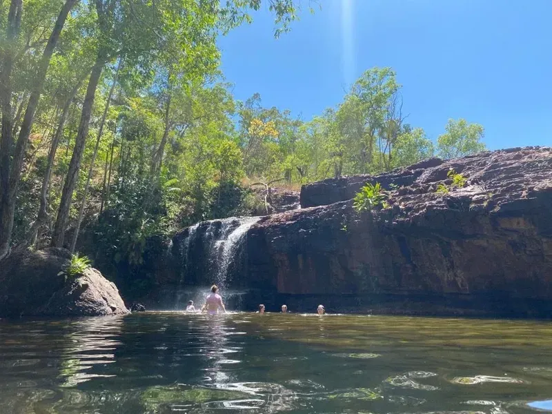 People Swimming in a Waterfall's Cool Pool — Litchfield VIP Tours In Darwin City, NT