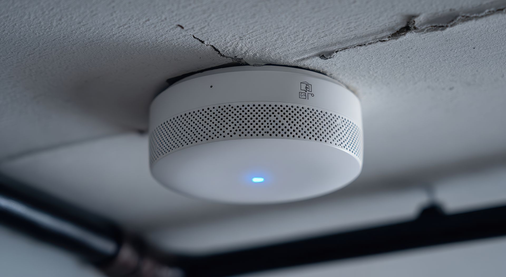White Ceiling Smoke Detector — Anthony Cameron Electrical & Solar In Kepnock, QLD