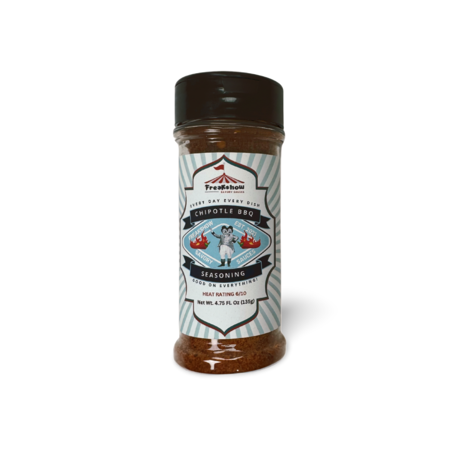 A bottle of seasoning with a picture of a donkey on the label.
