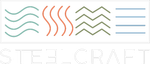 A logo for a company with waves and lines on a white background.