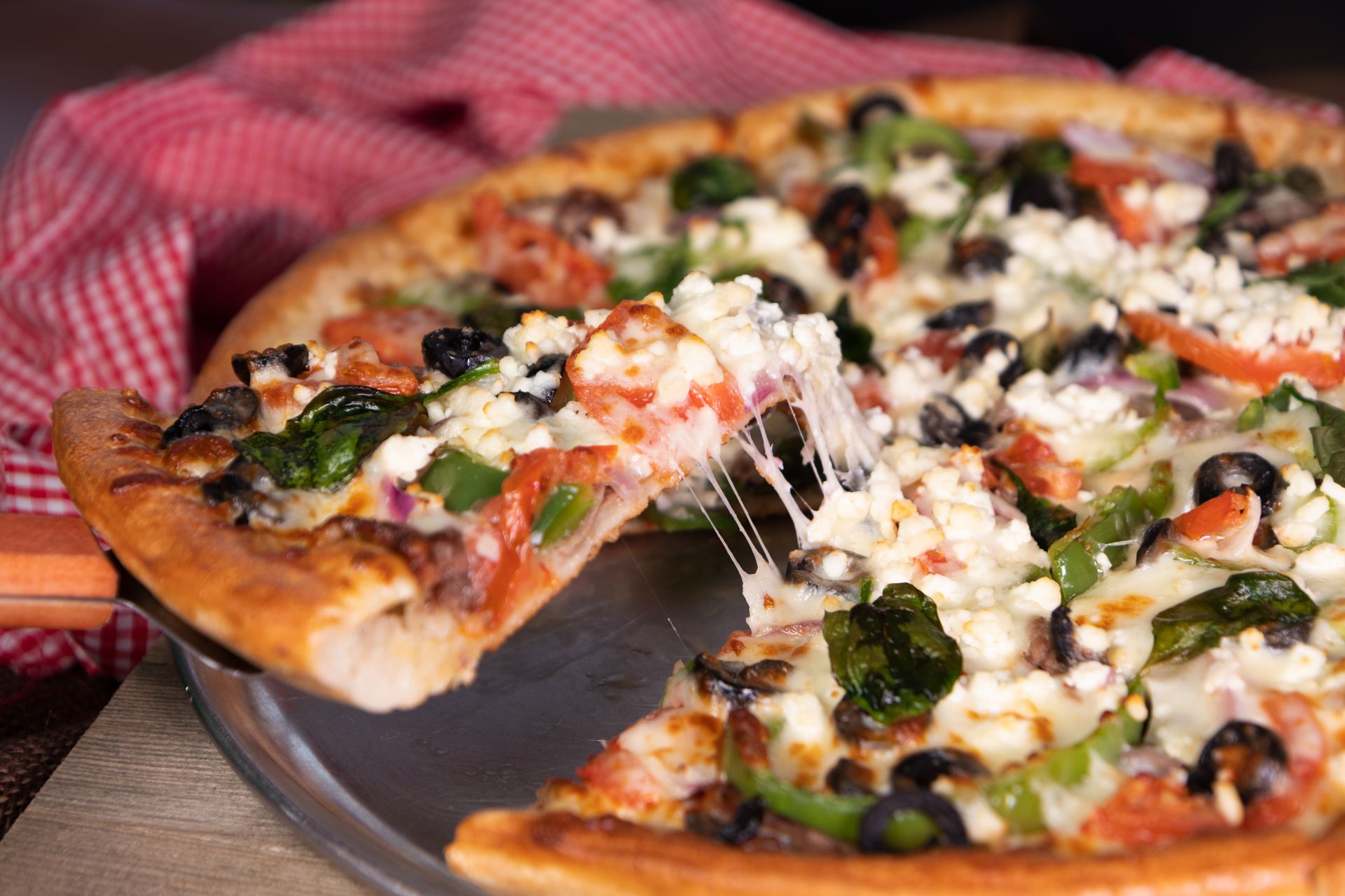 greek pizza large.
