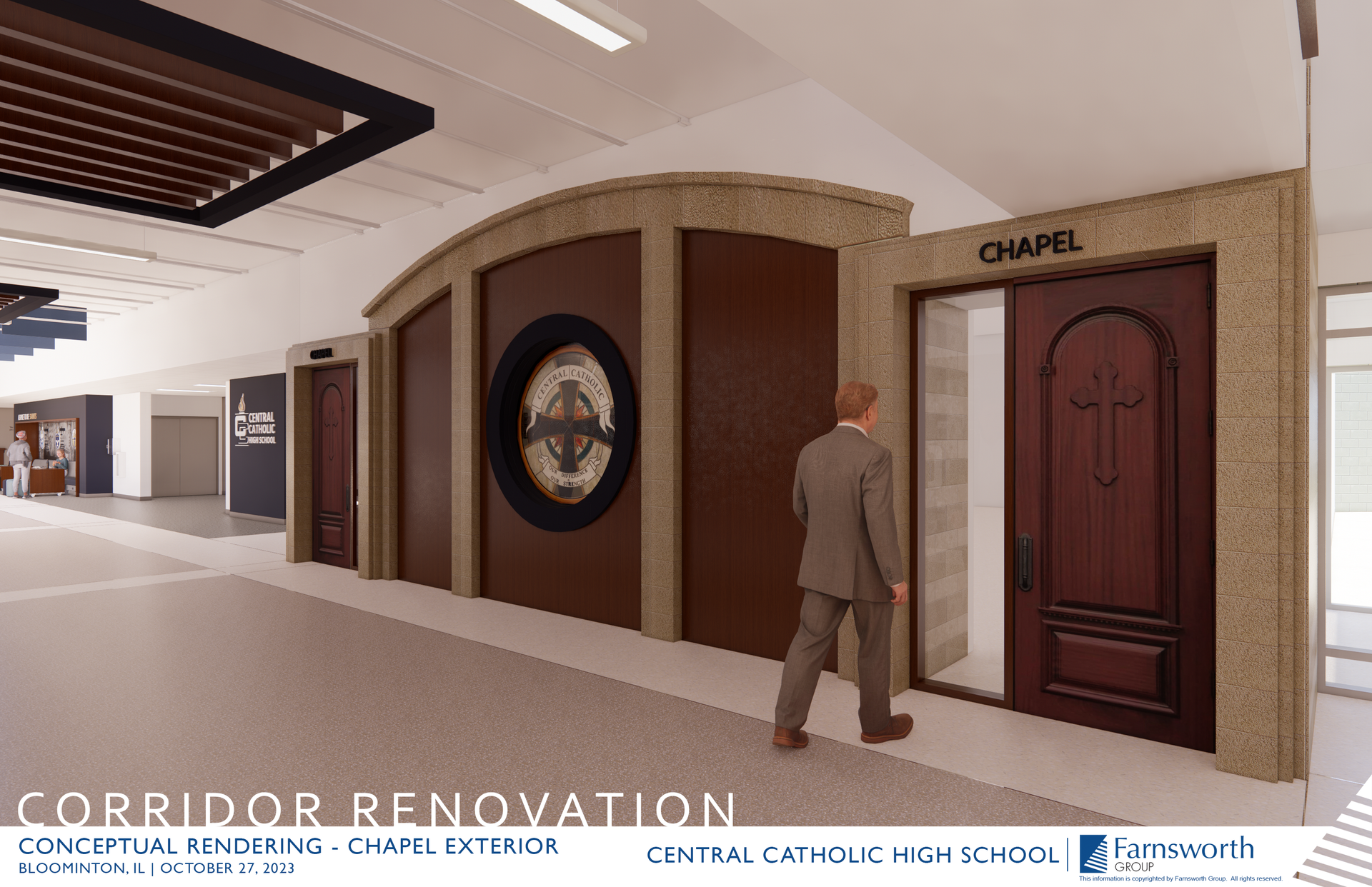 An artist 's impression of the corridor renovation