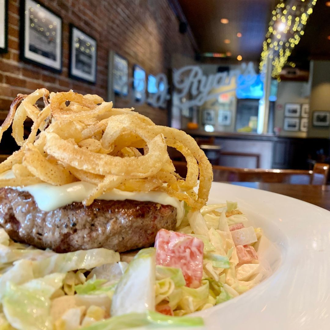 burger on plate