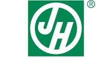 Green square logo with white circle containing interlocking "JH" letters.