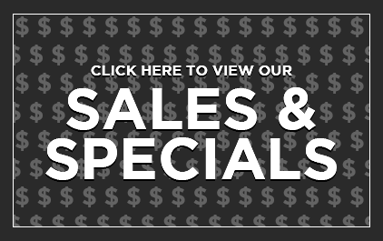 Sales and specials advertisement with dollar sign background.