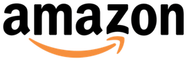 Amazon logo with black wordmark and orange smile arrow