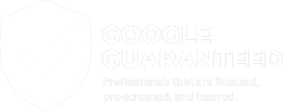 a white shield with the words `` google guarantee '' written on it .