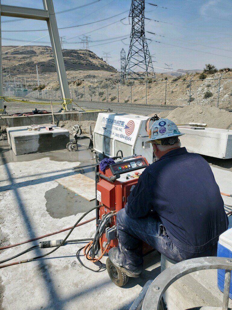 A man operating the equipment — Vancouver, WA — Accurate Concrete Cutting