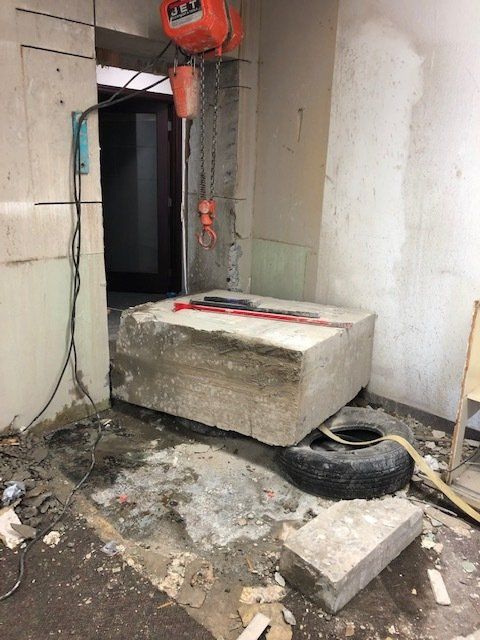 Large block of concrete after cutting — Vancouver, WA — Accurate Concrete Cutting