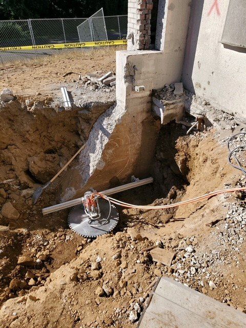 Wall under the ground level — Vancouver, WA — Accurate Concrete Cutting