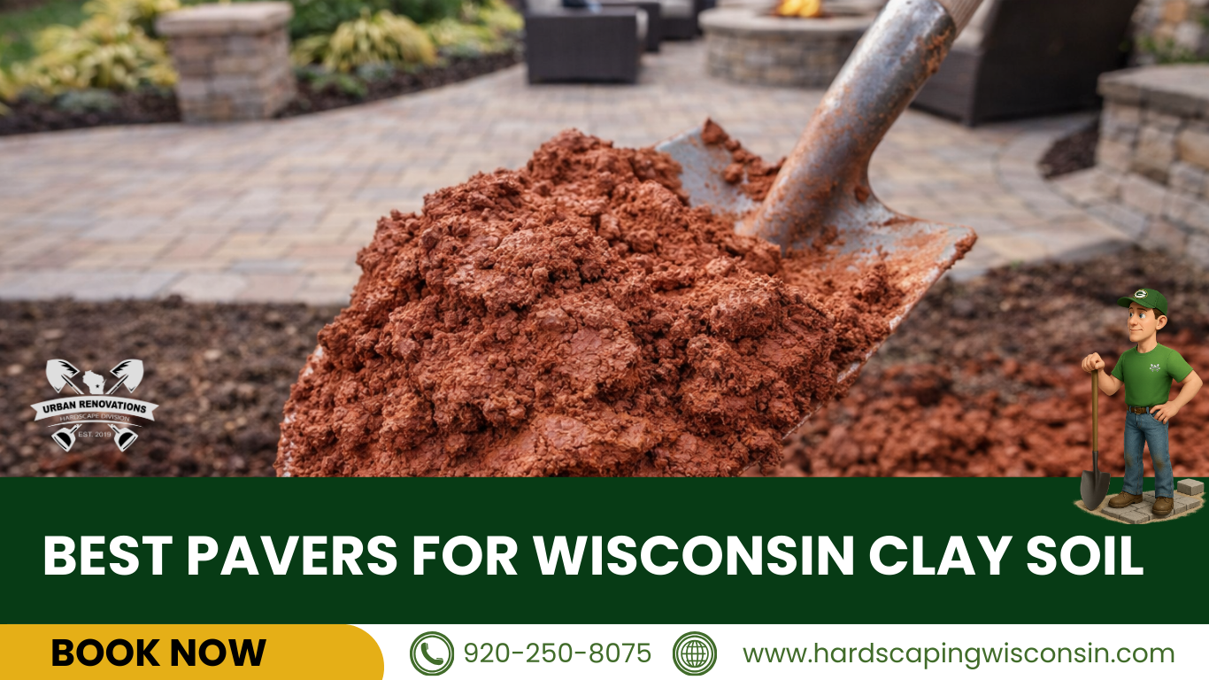 best pavers for wisconsin clay soil blog by Urban Renovations featuring an image of red clay soil