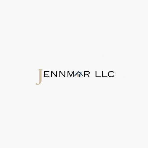 Logo for General Design LLC, featuring a stylized house icon in red and beige with the company name in white lettering.