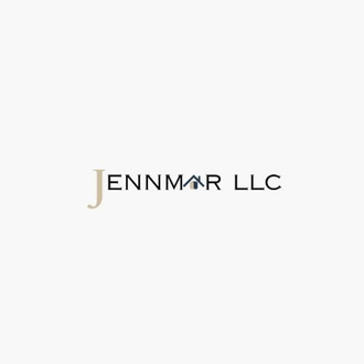 Logo for General Design LLC, featuring a stylized house icon in red and beige with the company name in white lettering.
