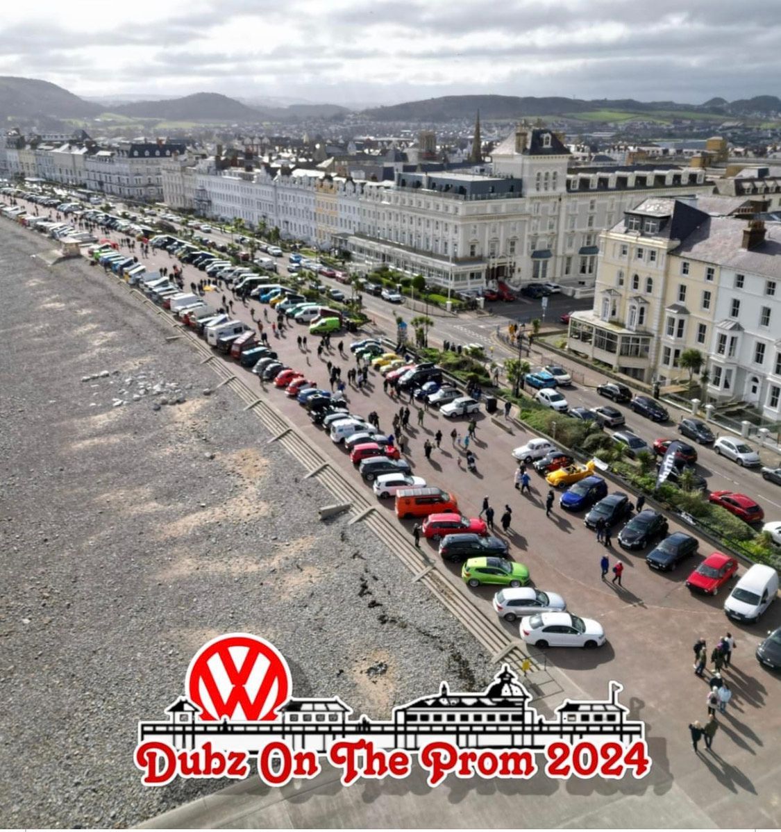 An aerial view of dubz on the prom in 2024