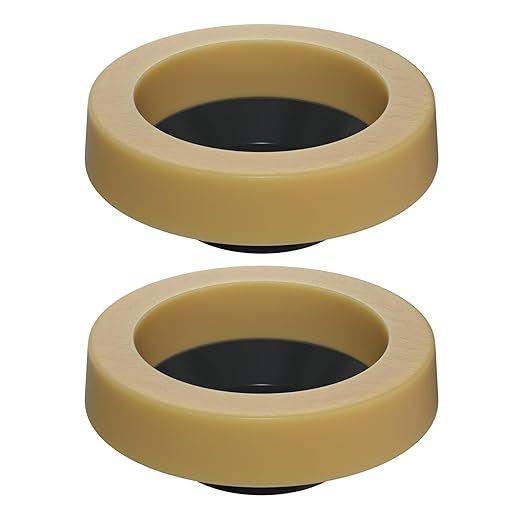 Two rubber rings with a black center on a white background