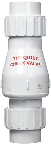 A white pvc check valve on a white background.