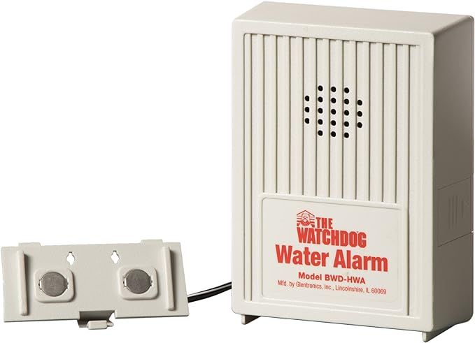 A white box that says the watchdog water alarm