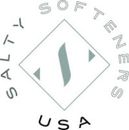 Softener USA logo with a gray diamond and teal symbol, surrounded by curved text.
