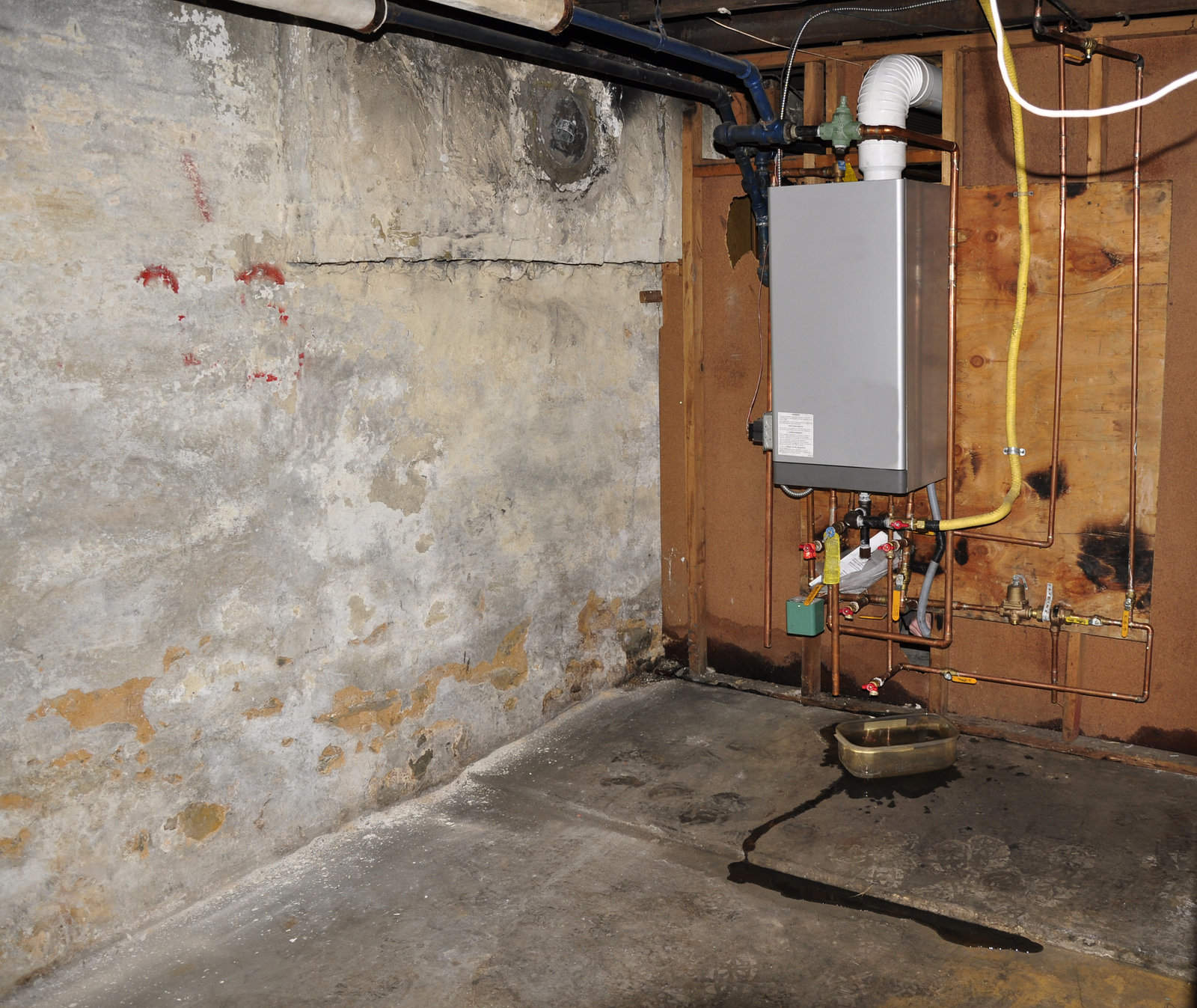 a furnace box with leak