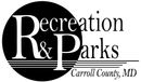 Logo for Carroll County, MD Recreation & Parks: Black circle with white text 