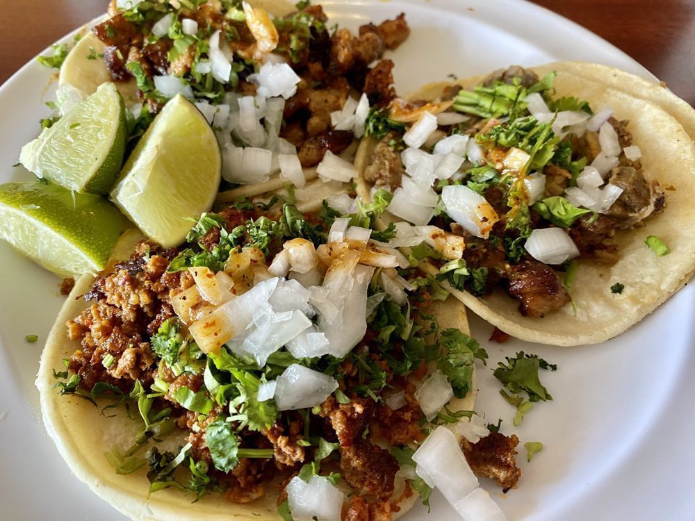 Asada Al Pastor and Chorizo Tacos
