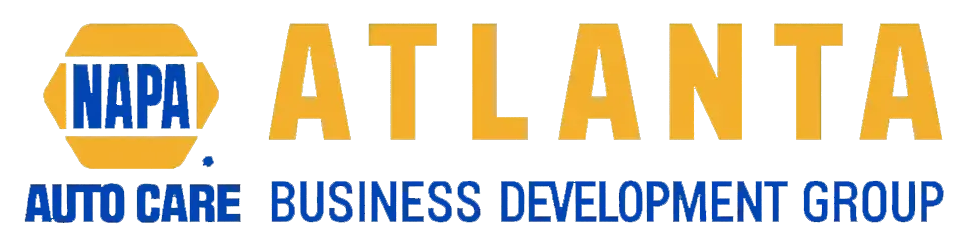 NAPA Auto Care Atlanta Business Development Group logo in blue, gold, and white