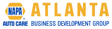 NAPA Auto Care Atlanta Business Development Group logo in blue, gold, and white