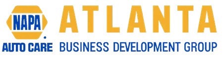 NAPA Auto Care Business Development Group logo in blue and gold text on white background