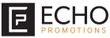 The logo for Echo Promotions, featuring a black square with a stylized white
