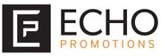 The logo for Echo Promotions, featuring a black square with a stylized white