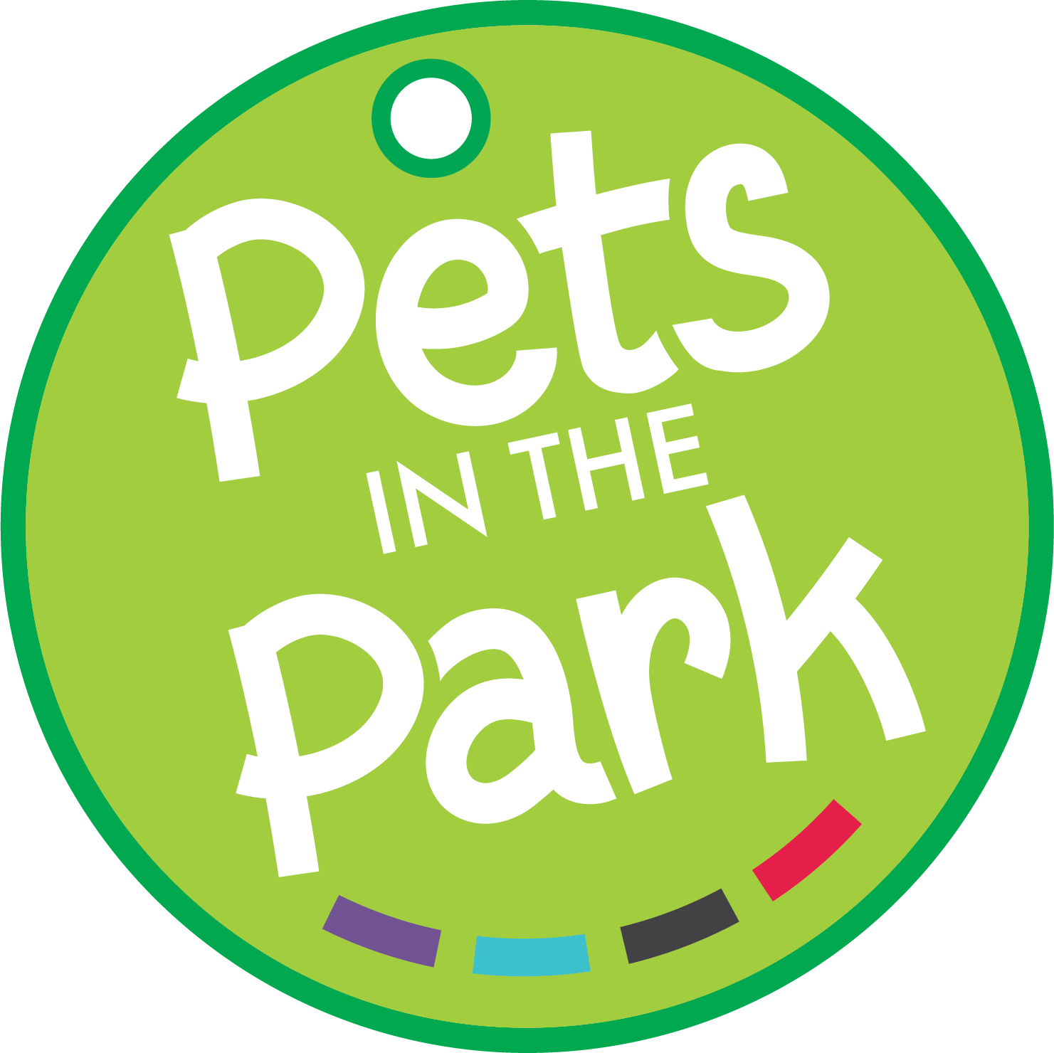 A green circular logo with the white text