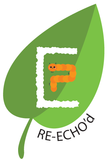 A green leaf with a white letter