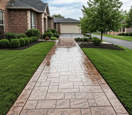 Stamped Concrete Walkways and Driveways
