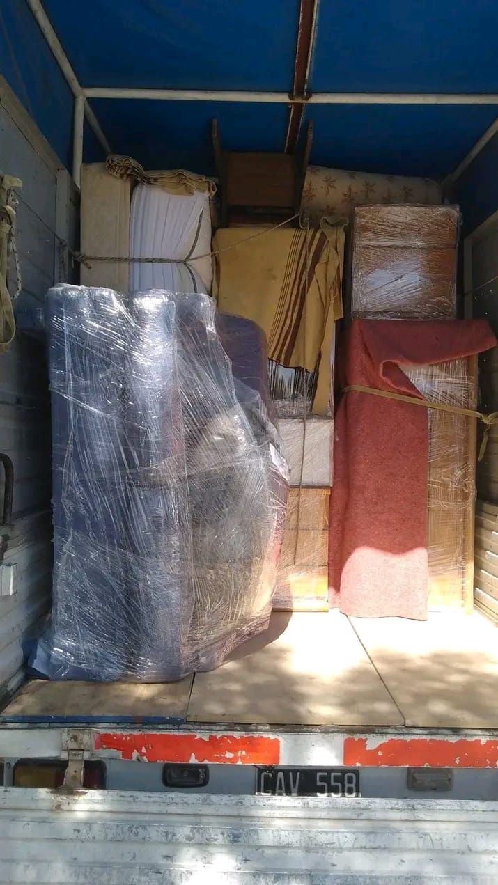 Repartidores de libros descargando cajas de una furgoneta de BEITICE BOOKS en la entrada de una casa.
