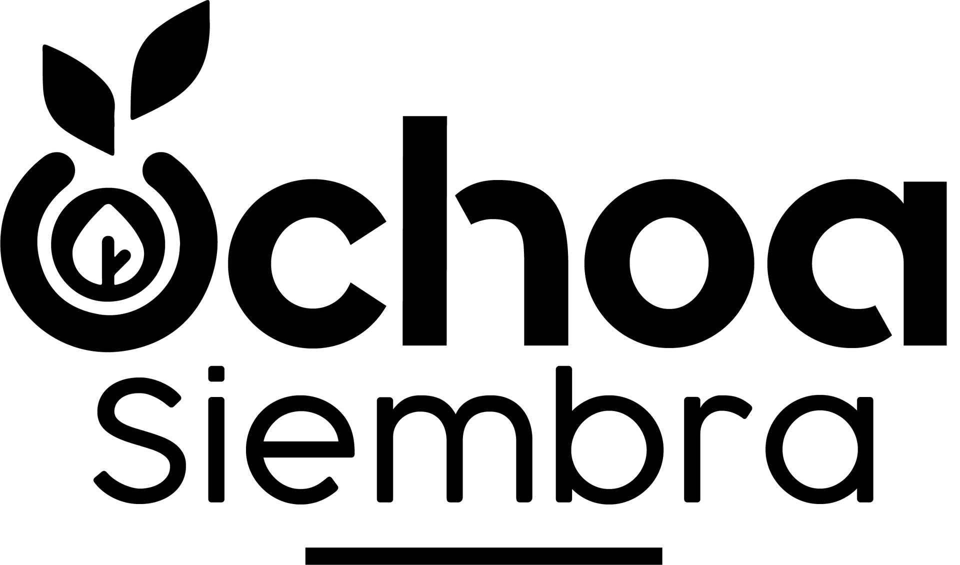 A black and white logo for a company called ochoa siembra.