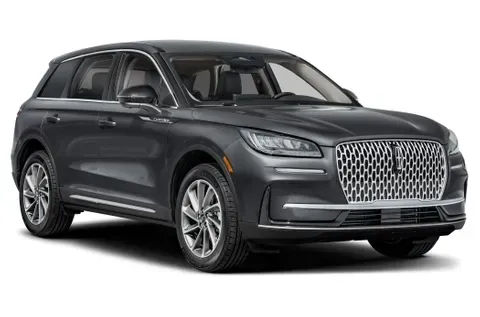 A black lincoln continental is shown on a white background.