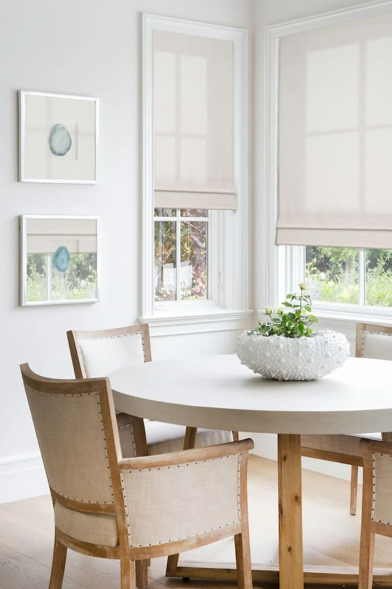 Windows With Shades In Dining