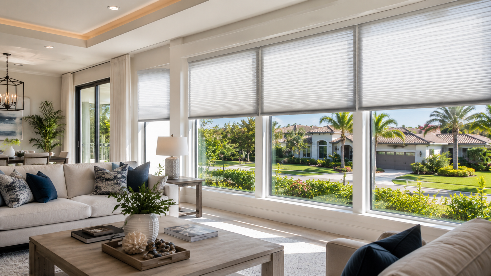 Plantation shutters installed in a Delray Beach home preparing for sale