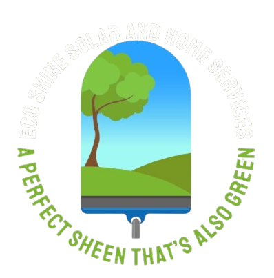 Green tree and hill in a blue rounded rectangle with the slogan “A perfect sheen that’s also green”