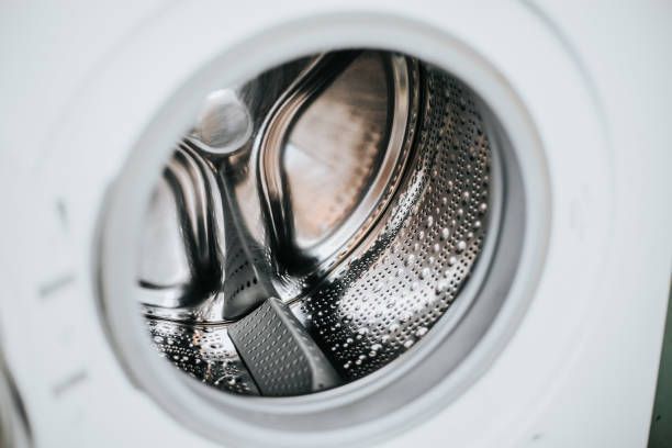 A close up of the inside of a washing machine.